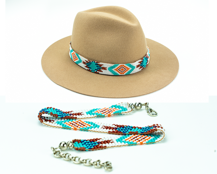 Aztec (flat) Hatband & Choker Bundle