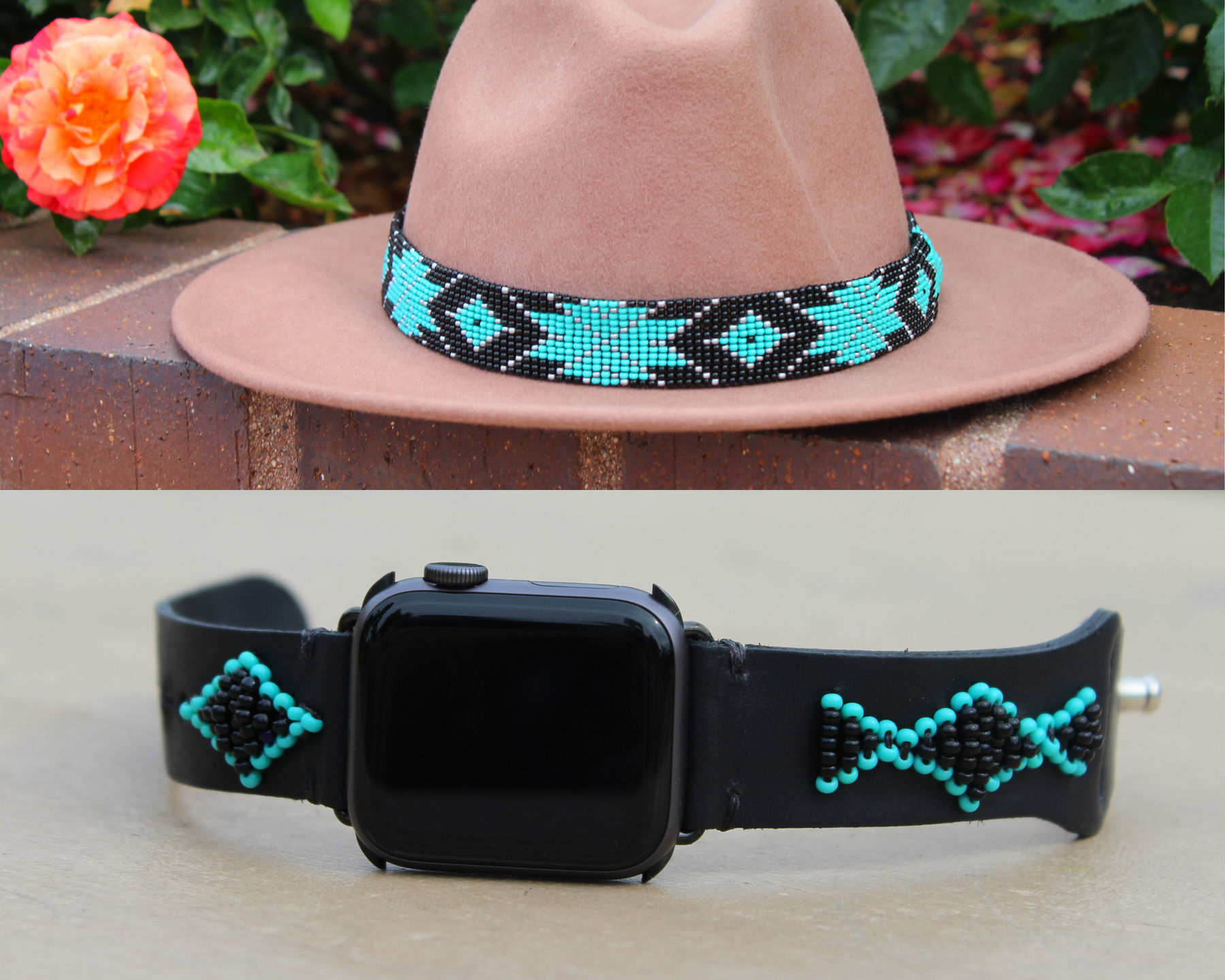 Native american beaded apple watch band hot sale