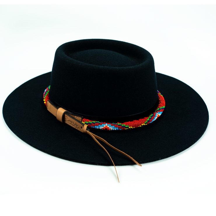Brigitte Sambboho Hat & Red Vogue Hatband Bundle