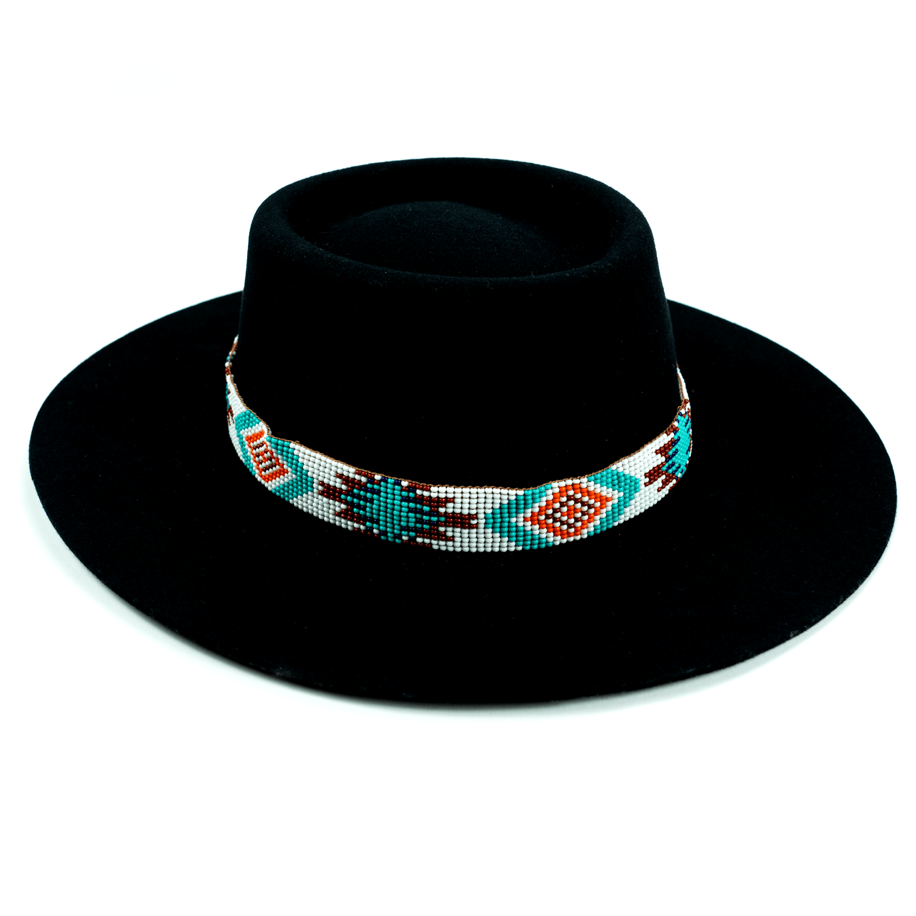 Aztec Sambboho Hatband  Beaded hat bands, Hat band, Beaded hat