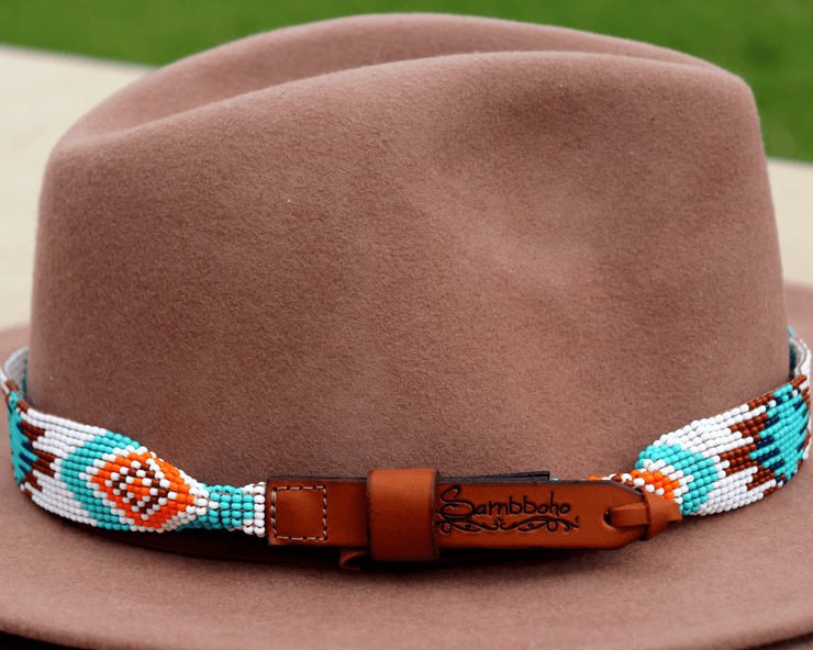 Aztec dog collar/hatband bundle