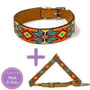 Maui dog collar/hatband bundle
