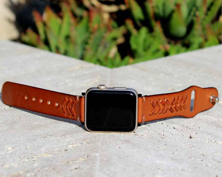 Braided Leather Apple Watch Band
