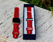 Braided Red Leather Apple Watch Band
