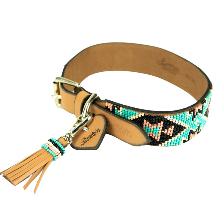 Santorini Dog Collar and Tassel Bundle